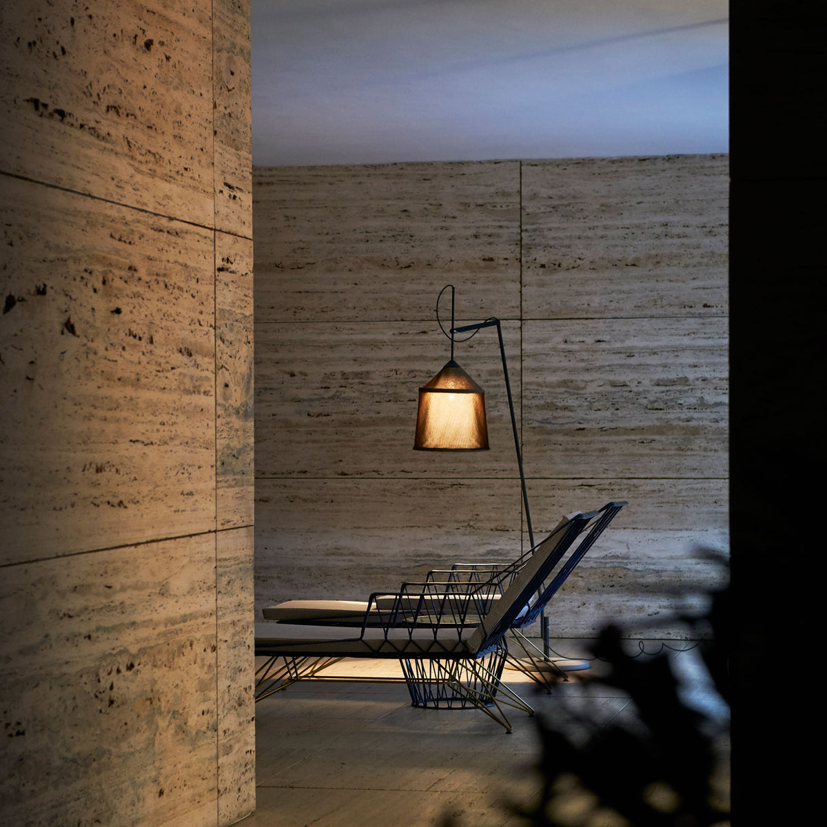 Jaima Floor Lamp by Marset, showing jaima floor lamp in live shot.