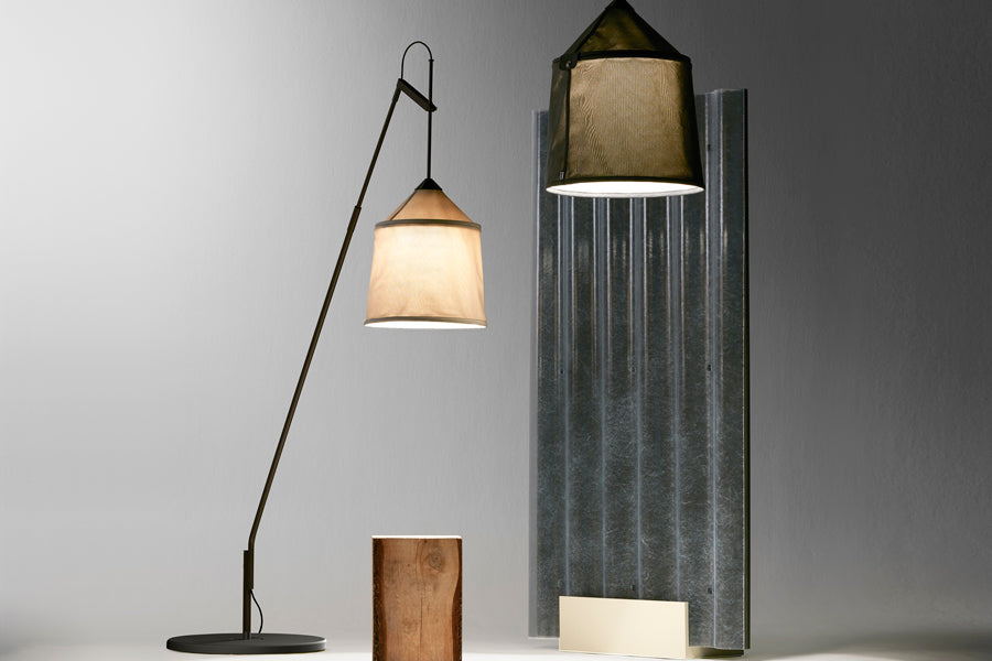 Jaima Floor Lamp by Marset, showing jaima floor lamp in live shot.