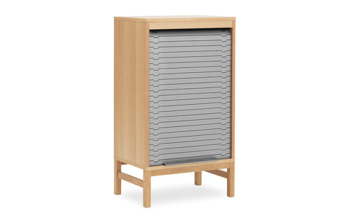 Jalousi Cabinet by Normann Copenhagen - Low, Grey ABS Color.