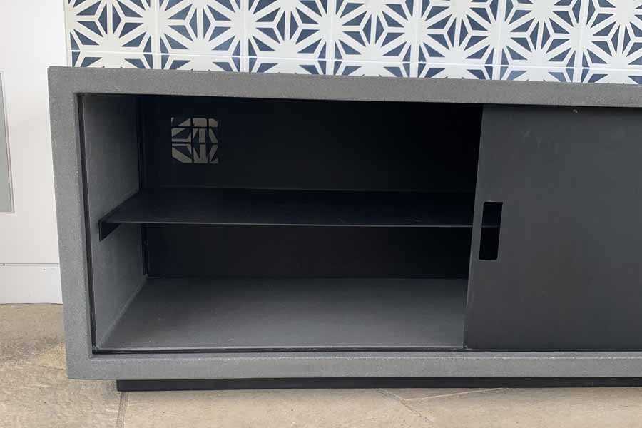 James De Wulf Game Console Table by De Wulf, showing closeup view game console table.