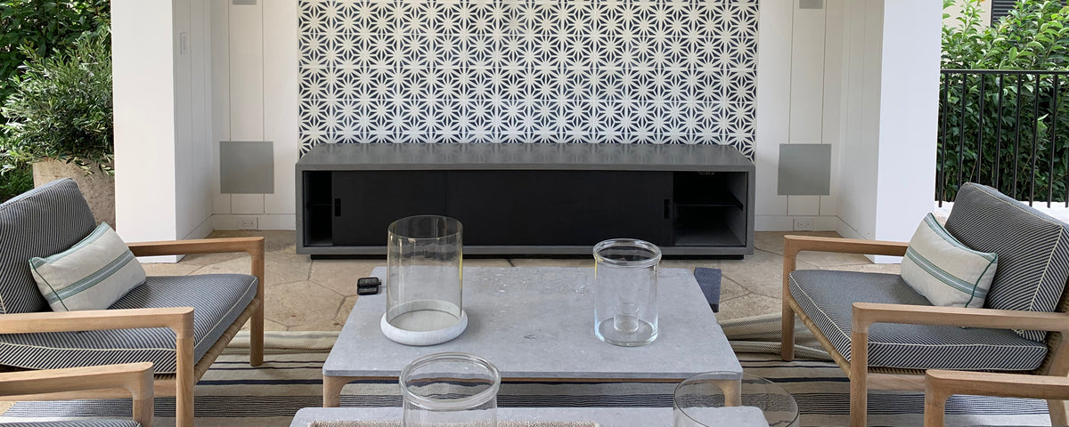 James De Wulf Game Console Table by De Wulf, showing game console table in live shot..