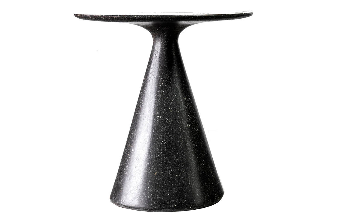 James De Wulf Mini Round Side Table by De Wulf - Black Concrete.