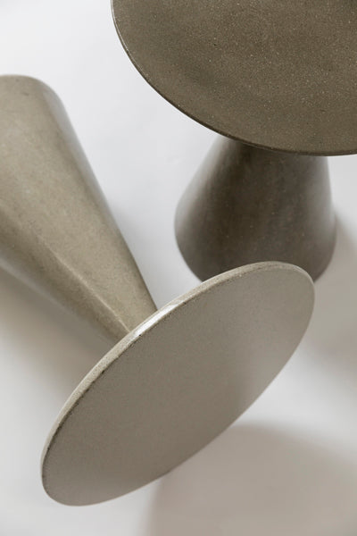 James De Wulf Round Side Table by De Wulf, showing closeup view of round side table.