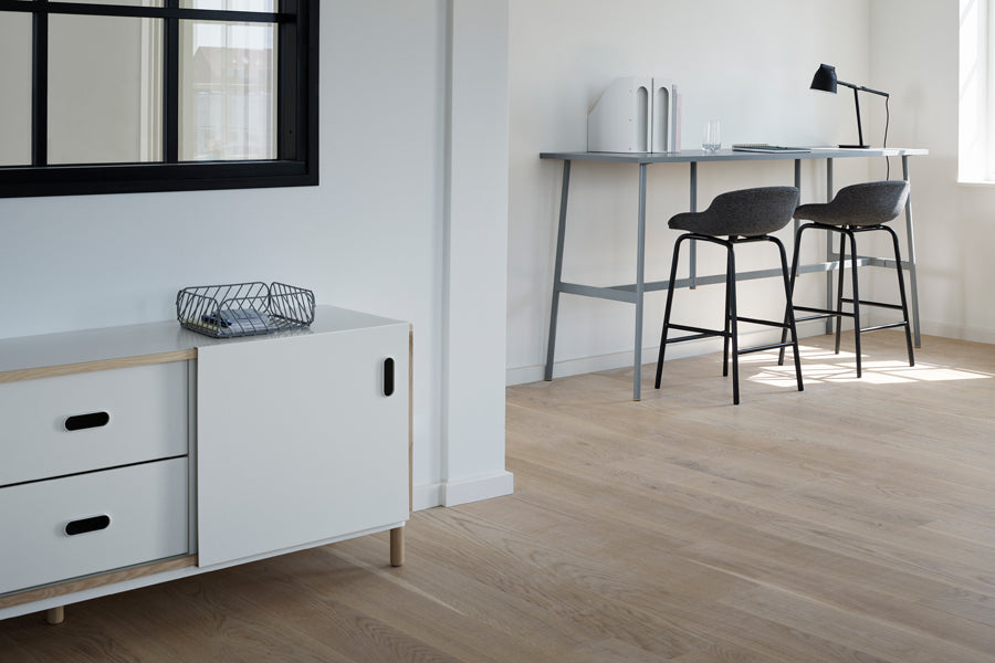 Kabino Sideboard by Normann Copenhagen, showing closeup view of kabino sideboard in live shot.