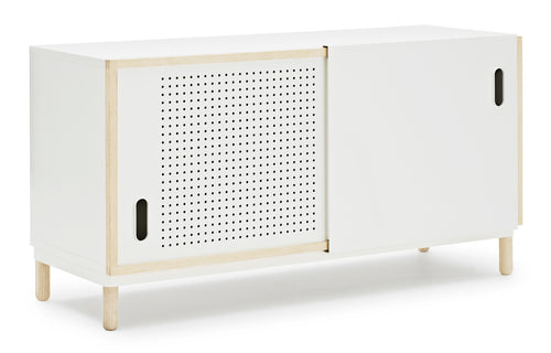 Kabino Sideboard by Normann Copenhagen - 2 Doors, White Powder Coated Aluminum.