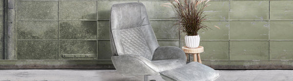 Bordeaux Recliner Chair with Footrest by Kebe, showing bordeaux recliner chair with footrest in live shot.