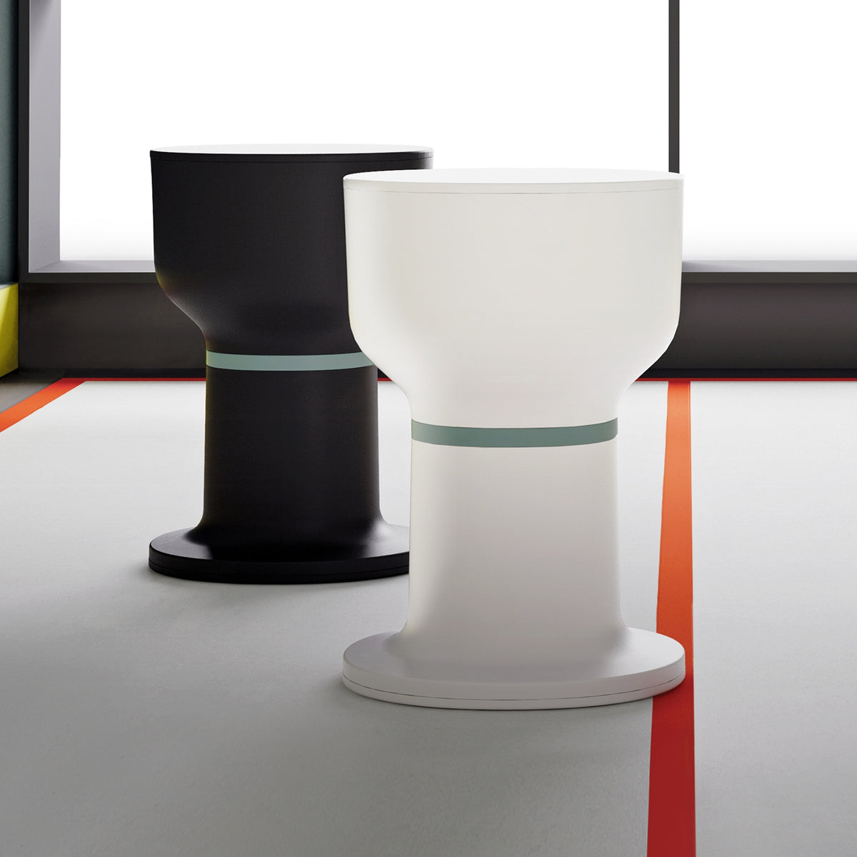 KO Side Table Stool by Toou, showing ko side table stool in live shot.