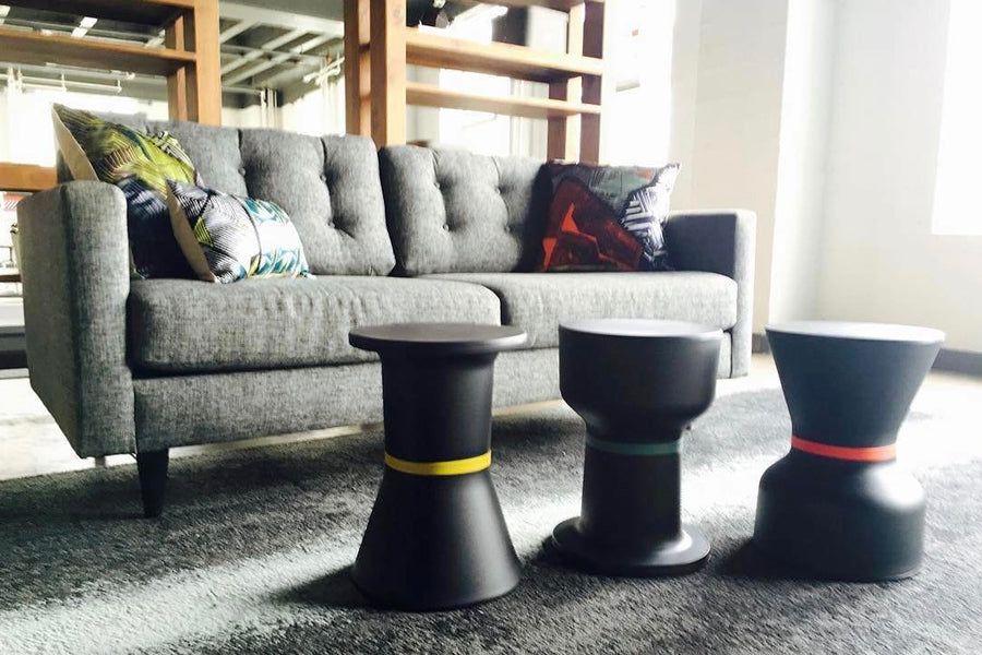KO Side Table Stool by Toou, showing ko side table stool in live shot.