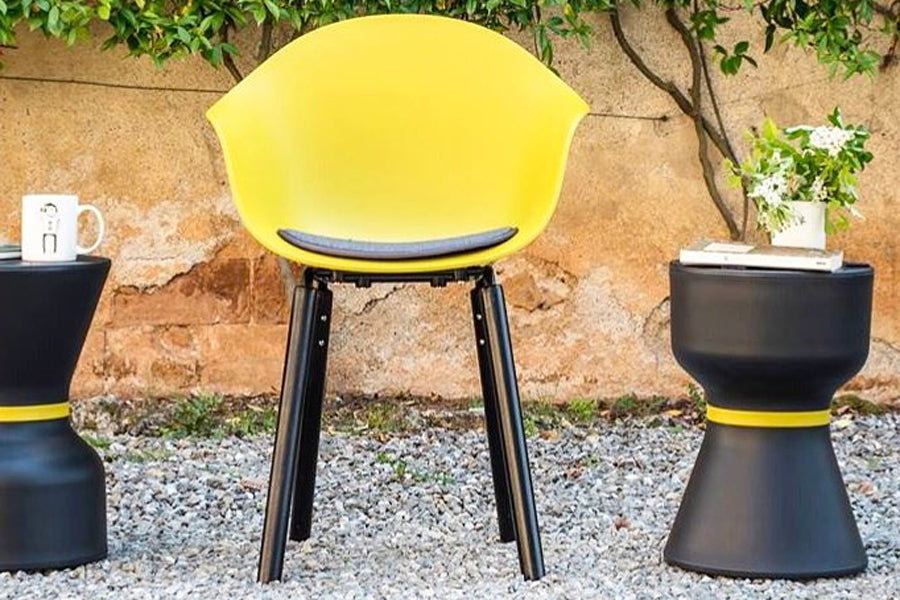 KO Side Table Stool by Toou, showing ko side table stool in live shot.