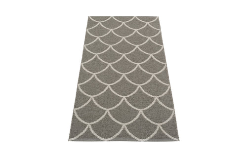 Kotte Charcoal & Warm Grey Runner Rug by Pappelina - 2.25' x 5'.