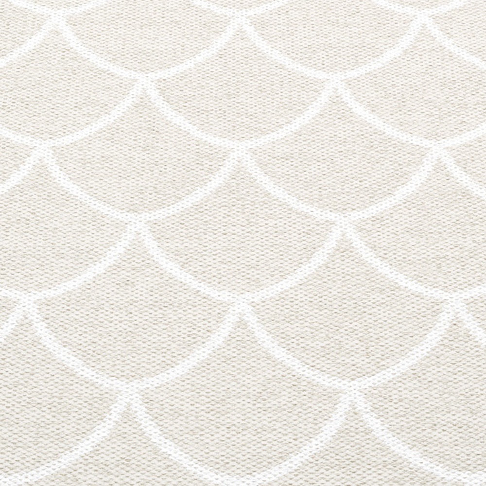 Kotte Fossil Grey & White Runner Rug by Pappelina, showing detail view of kotte fossil grey & white runner rug.