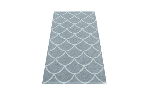 Kotte Storm & Blue Fog Runner Rug by Pappelina - 2.25' x 5'.