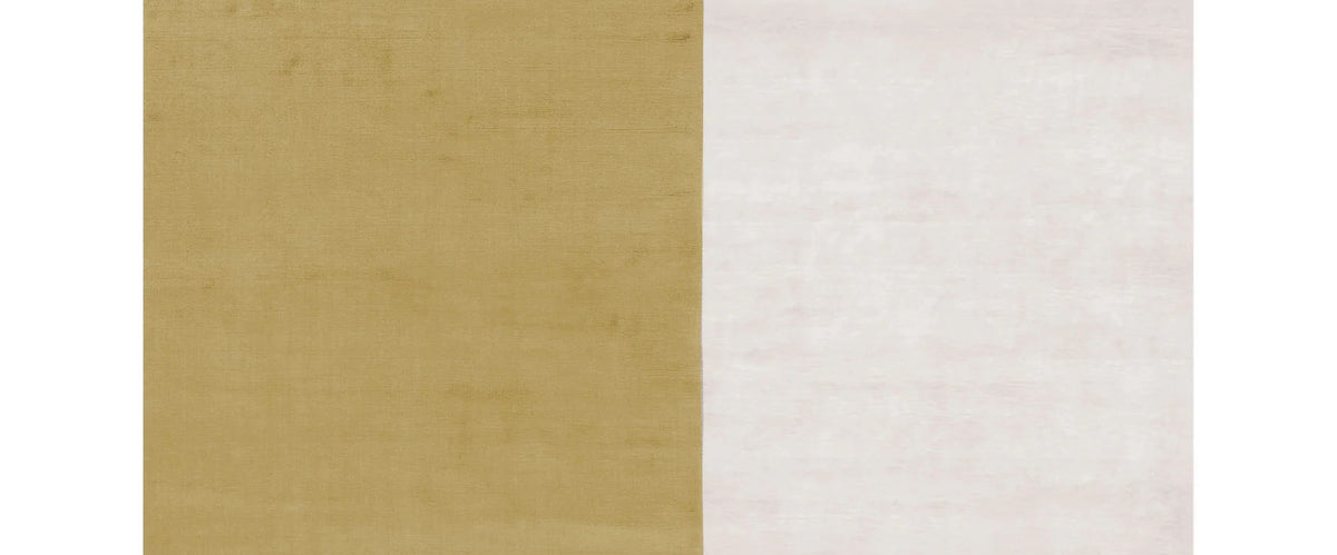 La Thuile LE100 Rug by Second Studio, showing closeup view of la thuile le100 rug by second studio in cream & gold.