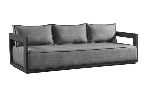 Laguna 3 Seat Sofa by Harbour - Asteroid Powdercoat, Olephin Rope.