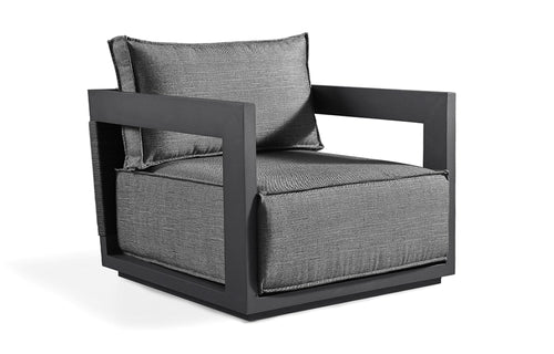 Laguna Arm Chair by Harbour - Asteroid Powdercoat, Olephin Rope.