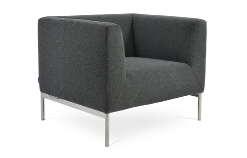 Laguna Armchair by SohoConcept - Camira Blazer Dark Grey Wool