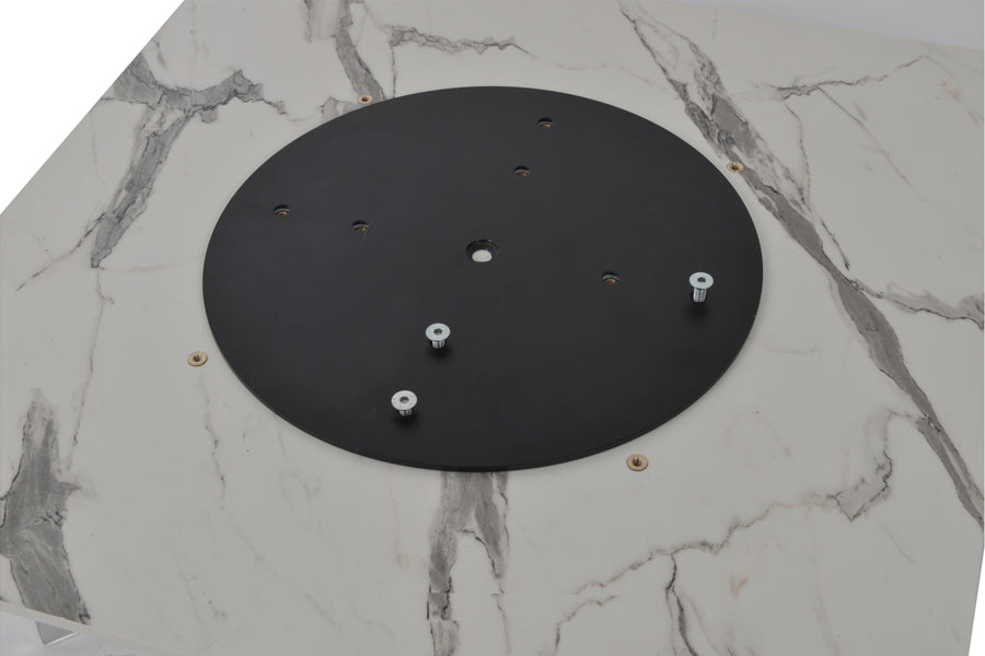 Lamer Commercial Table by SohoConcept, showing closeup veiw of lamer commercial table.