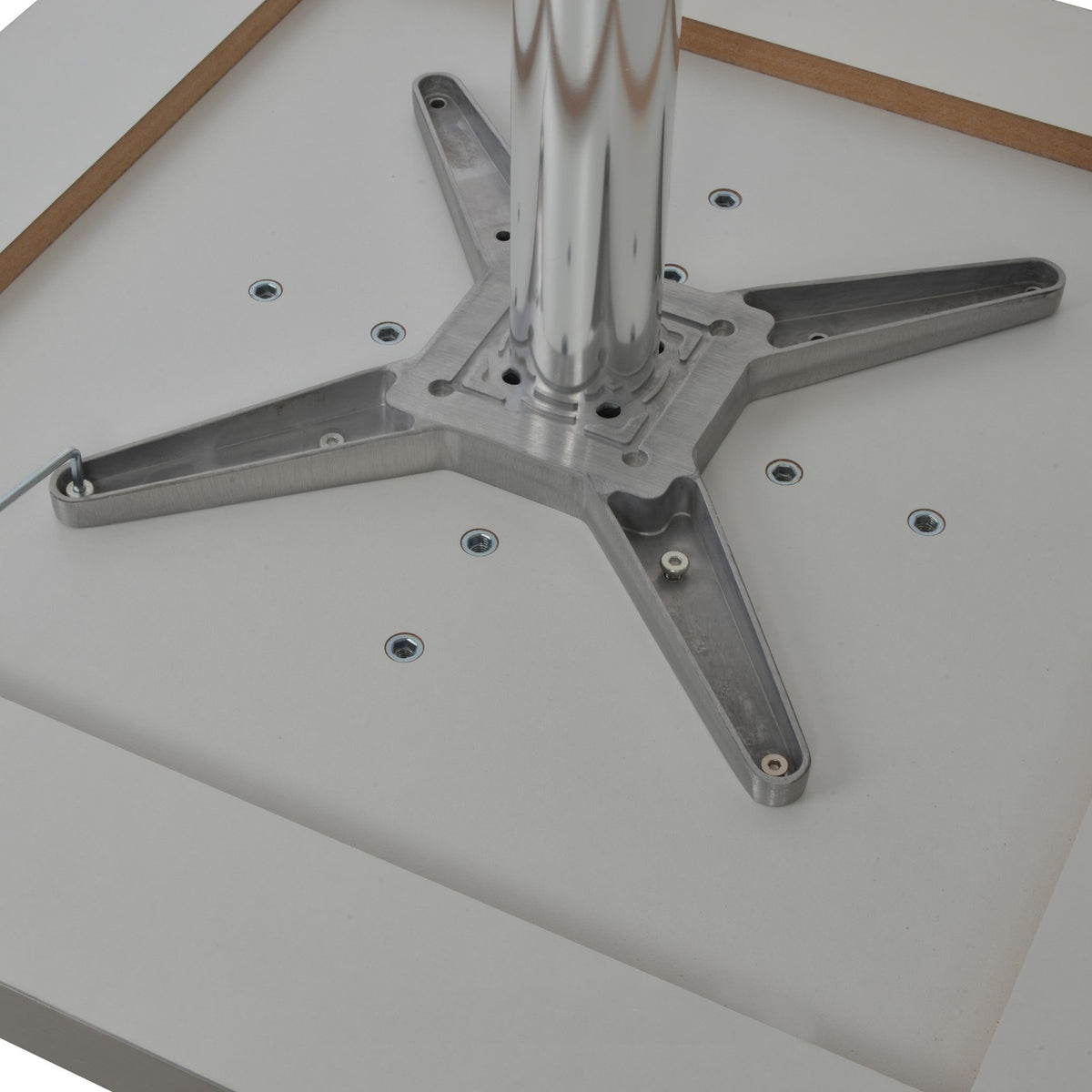 Lamer Commercial Table by SohoConcept, showing closeup veiw of lamer commercial table.
