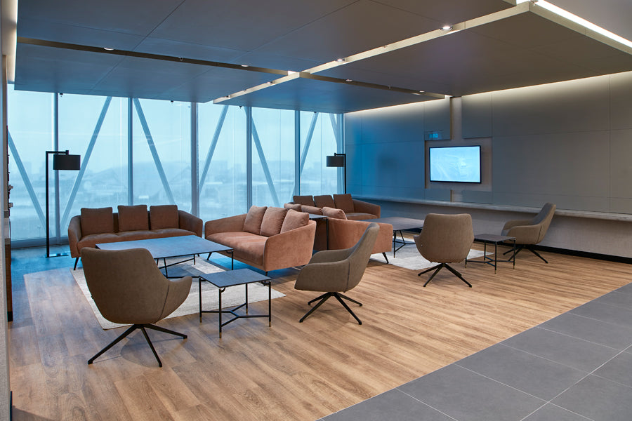 Lamy Metal Lounge Chair by B&T, showing lamy metal lounge chairs in live shot.