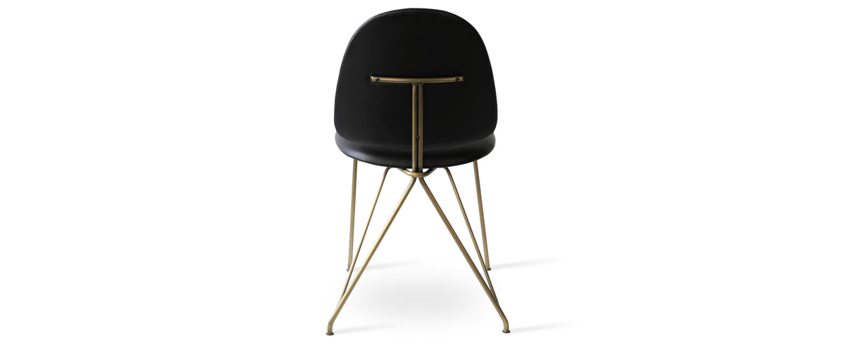 Langham Soft Seat Dining Chair by SohoConcept, showing back view of soft seat dining chair.