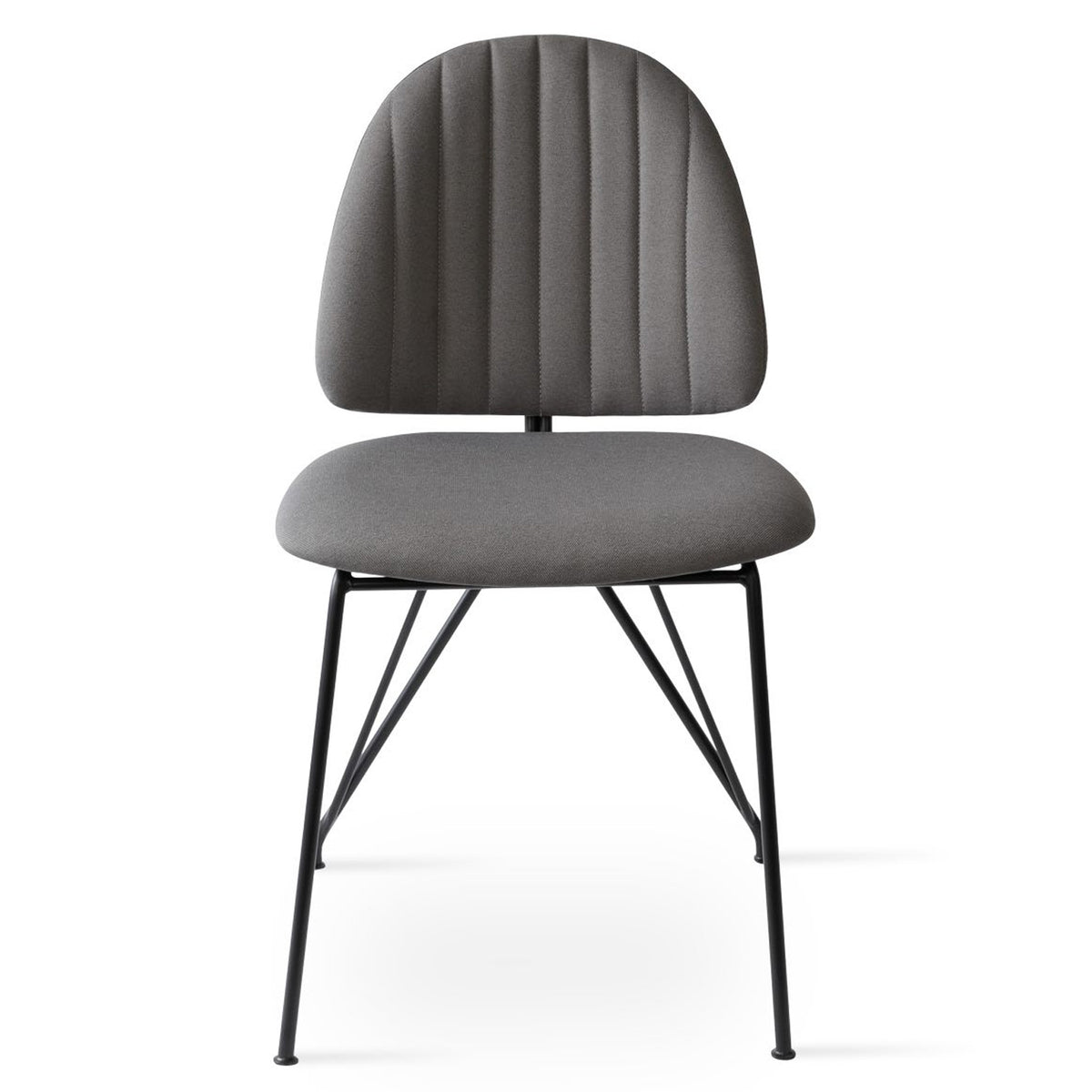 Langham Soft Seat Dining Chair by SohoConcept, showing front view of soft seat dining chair.