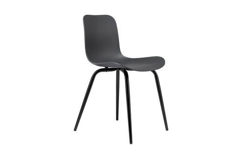 Langue Soft Avantgarde Dining Chair by Norr11 - Anthracite Black Plastic.