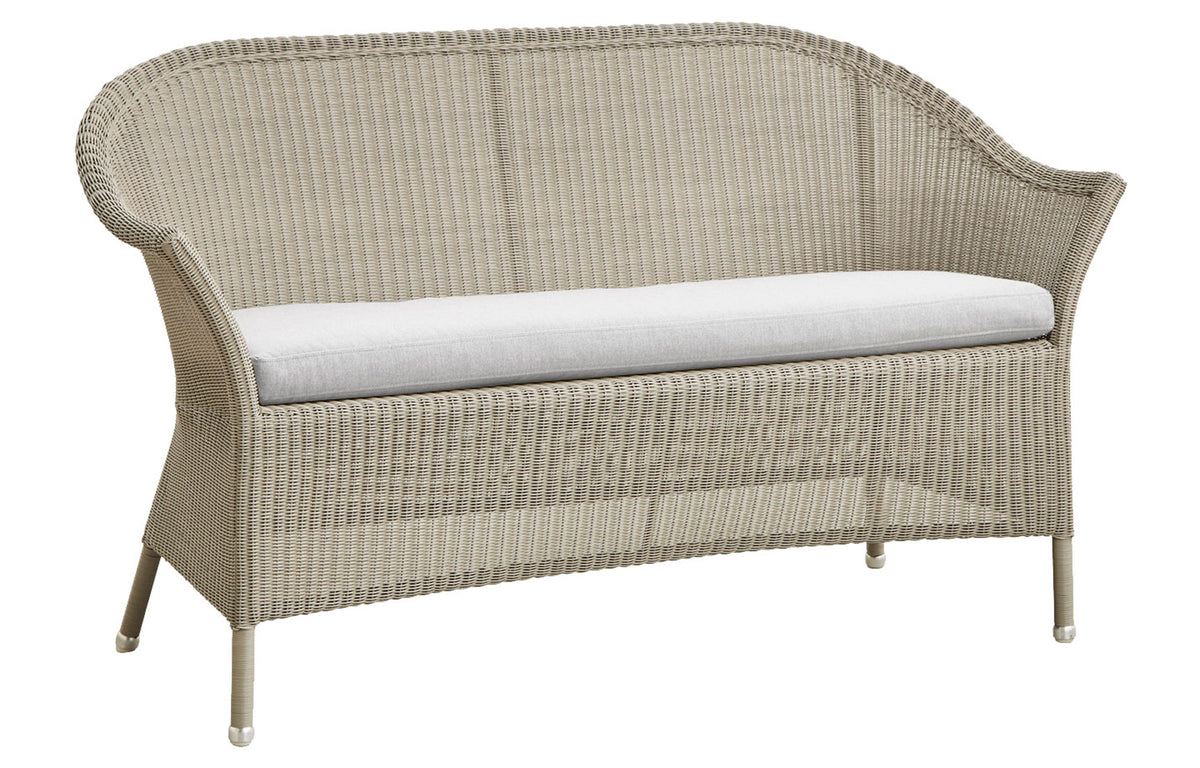 Lansing 2-Seater Sofa by Cane-Line - Taupe Fiber Weave, Light Grey Natte Seat.