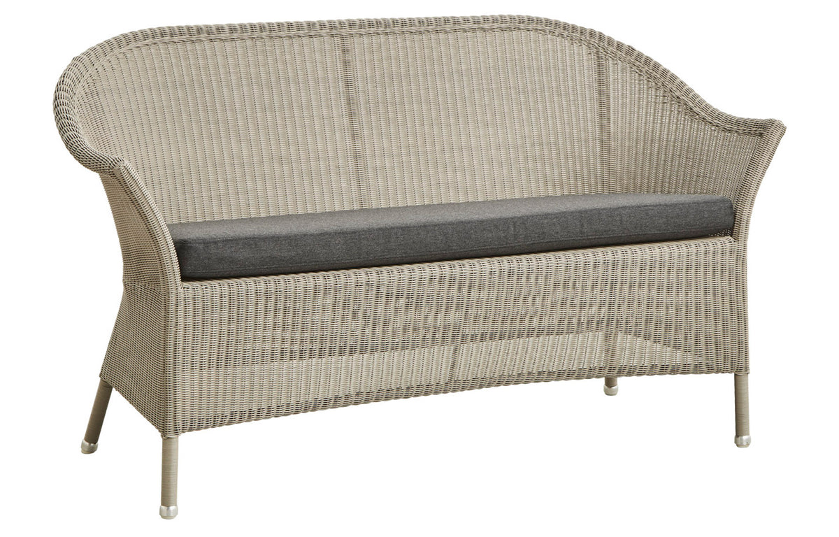 Lansing 2-Seater Sofa by Cane-Line - Taupe Fiber Weave, Black Natte Seat.
