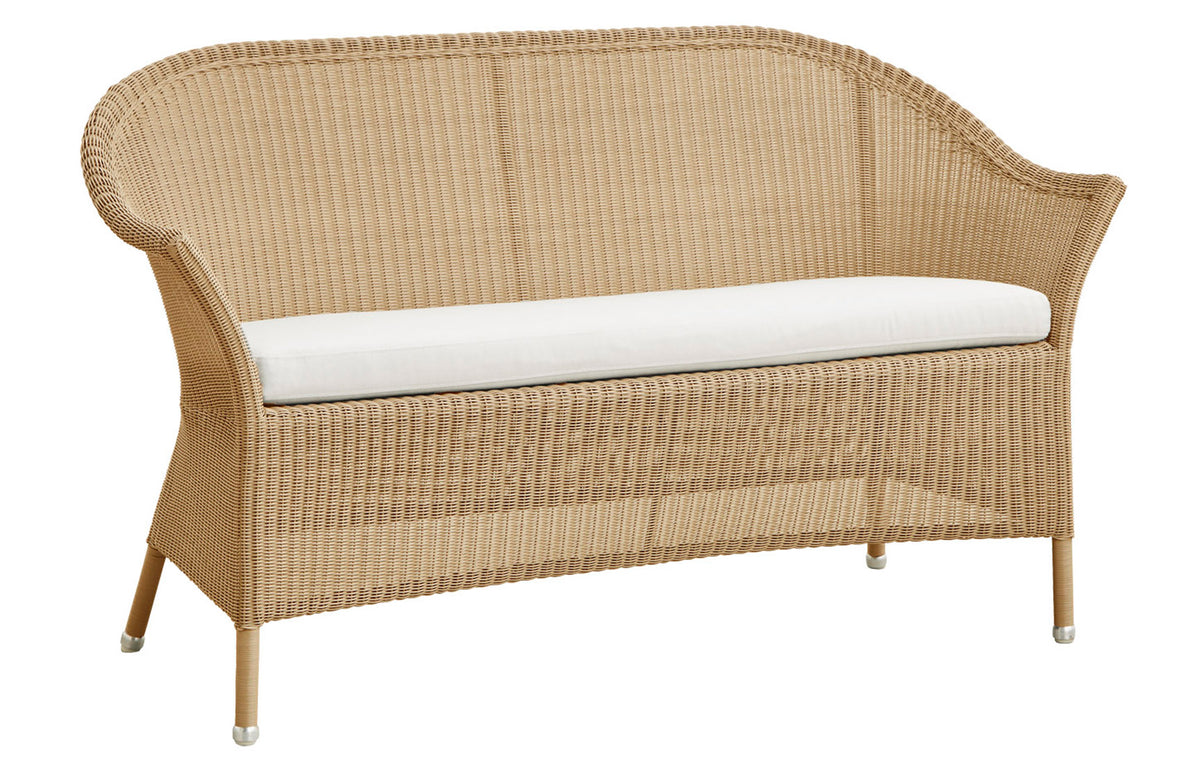 Lansing 2-Seater Sofa by Cane-Line - Natural Fiber Weave, White Natte Seat.