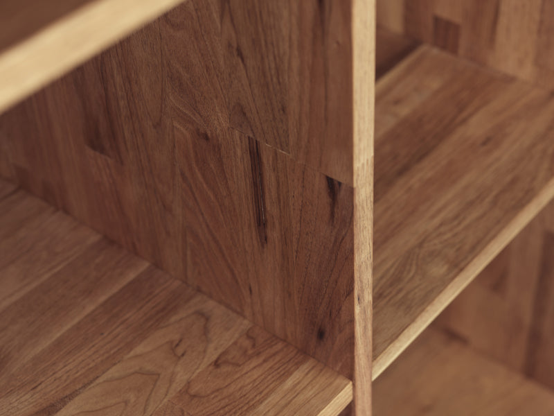 LAX 2x5 Bookcase by MASHstudios, closeup of the bookcase wood.
