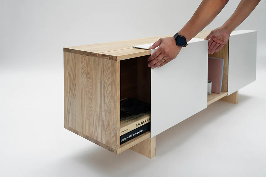 LAX 3x Shelf with Base by MASHstudios, showing lax 3x shelf with base in live shot.