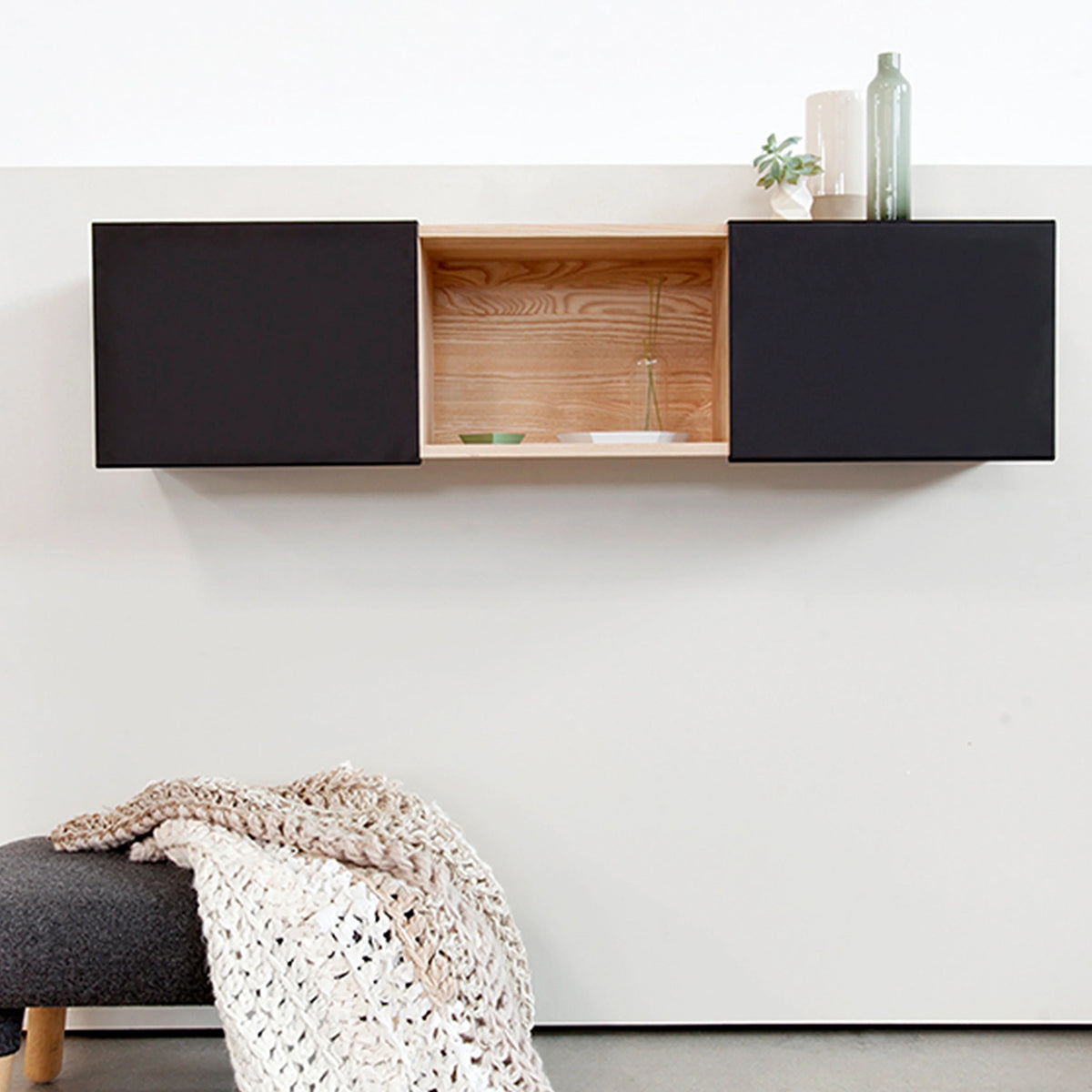 LAX 3x Wall Mounted Shelf by MASHstudios, showing lax 3x wall mounted shelf in live shot.