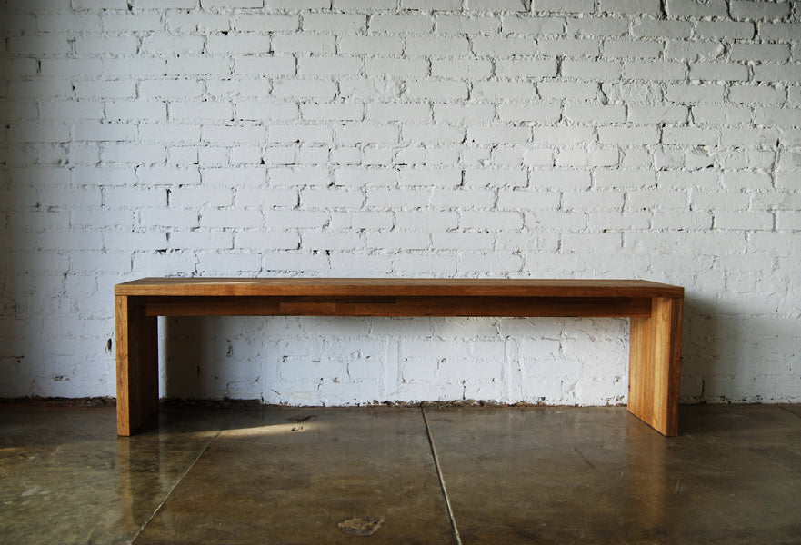 LAX Dining Bench by MASHstudios, showing front view of the bench.