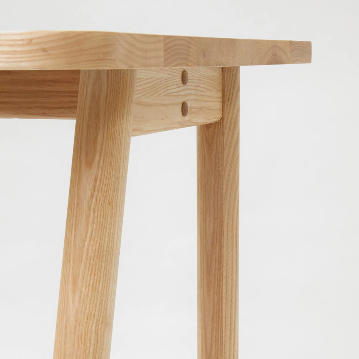 LAX Milk Desk by MASHstudios, showing closeup view of lax milk desk in solid ash wood.