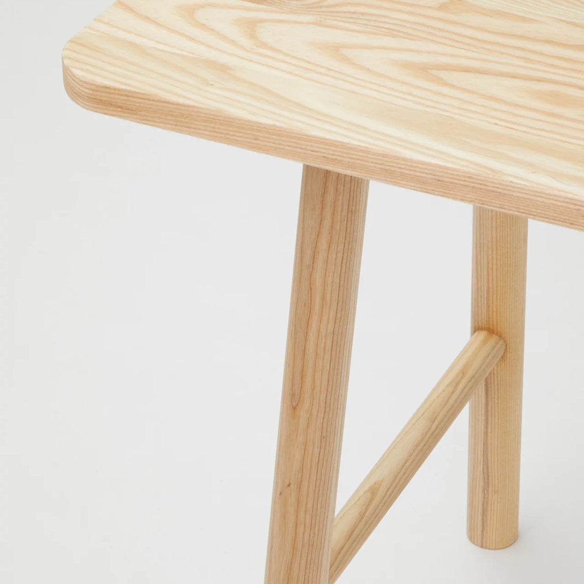 LAX Milk Desk by MASHstudios, showing closeup view of lax milk desk in solid ash wood.