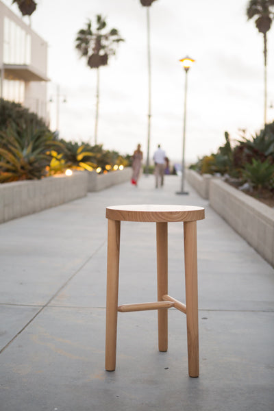 LAX Milking Stool by MASHstudios, showing front view of the stool.