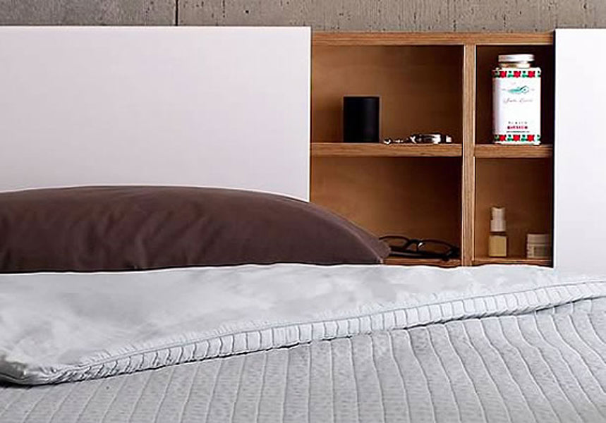 LAX Platform Bed by MASHstudios, showing top view of the bed.