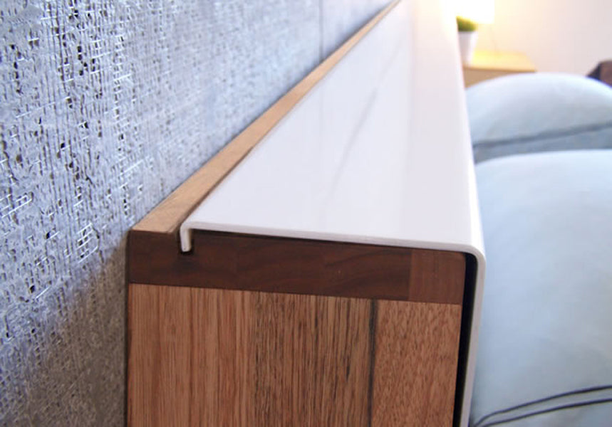 LAX Platform Bed by MASHstudios, closeup of the bed frame.