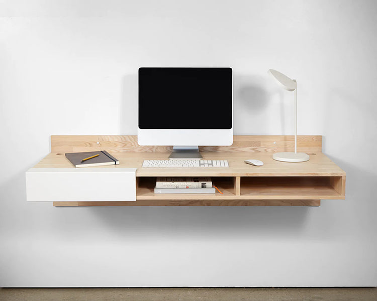 LAX Wall Mounted Desk by MASHstudios, showing lax wall mounted desk in live shot.