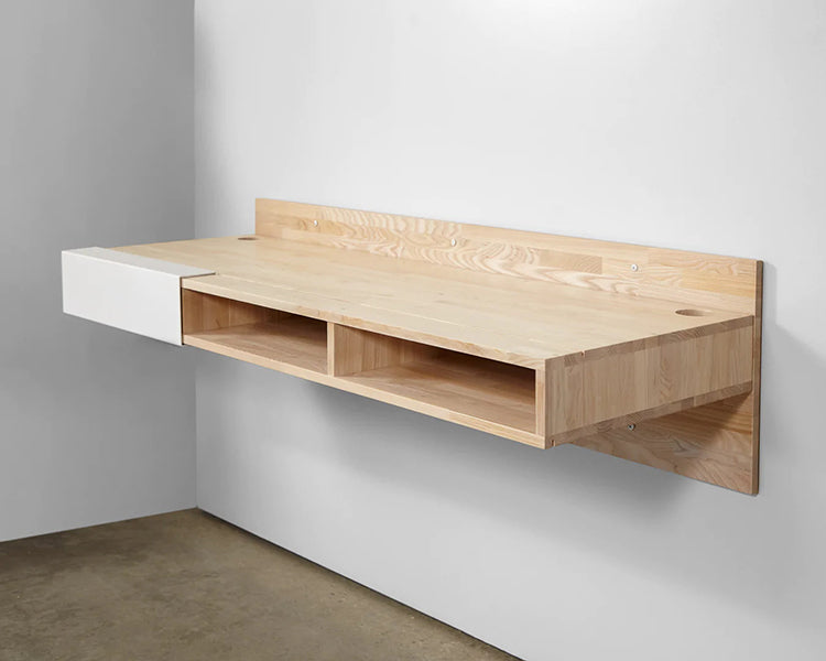 LAX Wall Mounted Desk by MASHstudios, showing lax wall mounted desk in live shot.