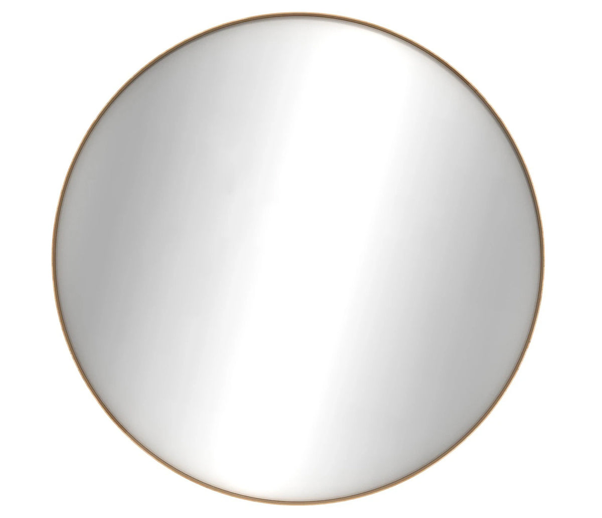 Layers Mirror by Ethnicraft, showing front view of layers oak round mirror.