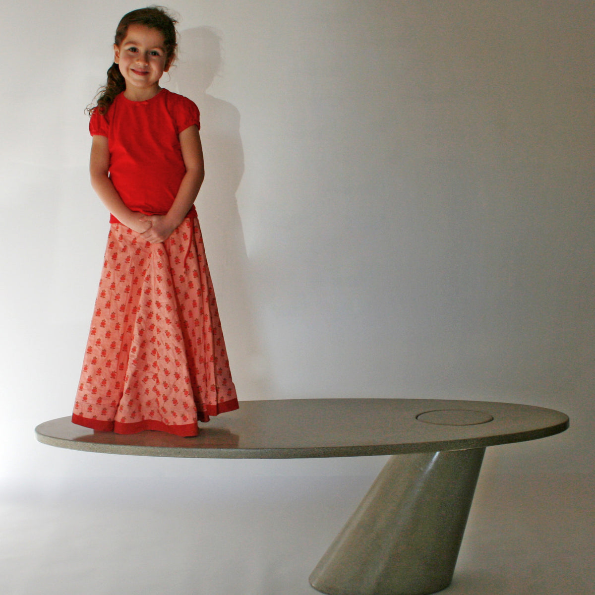 James De Wulf Leaning Coffee Table by De Wulf, showing leaning coffee table in live shot.