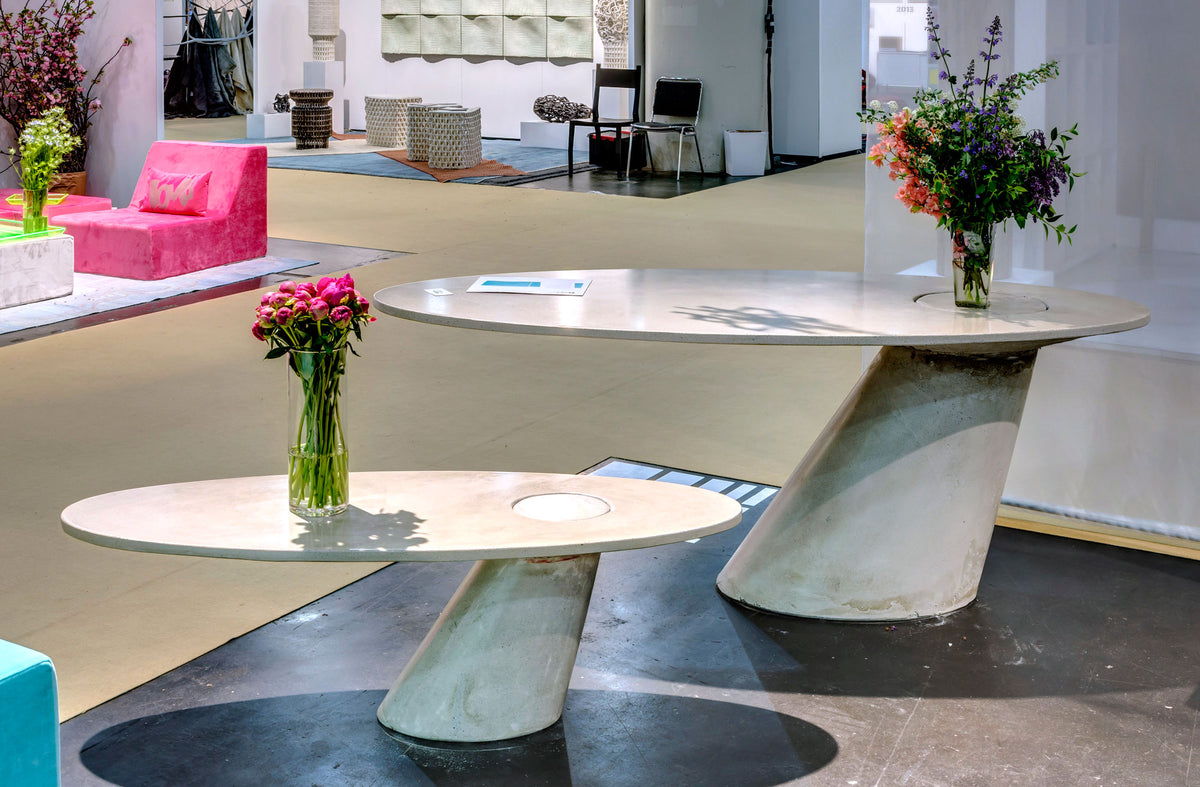 James De Wulf Leaning Desk by De Wulf, showing leaning desk with coffee table in live shot.