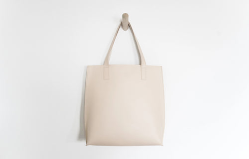 Leather Tote Bag by Sun at Six - Natural Leather.