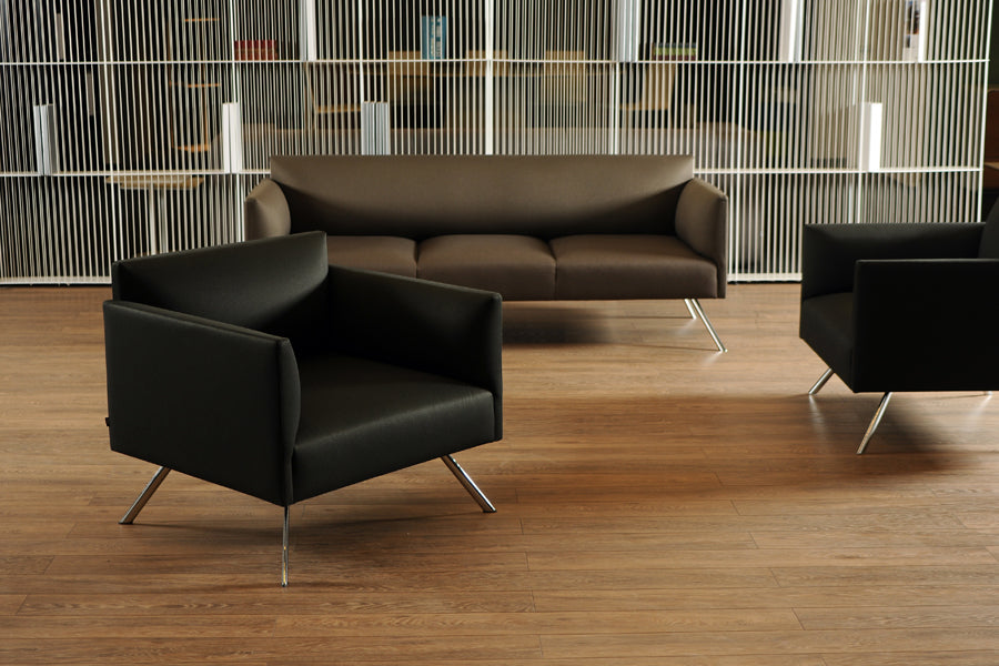 Led Metal Sofa by B&T, showing led metal sofa in live shot.