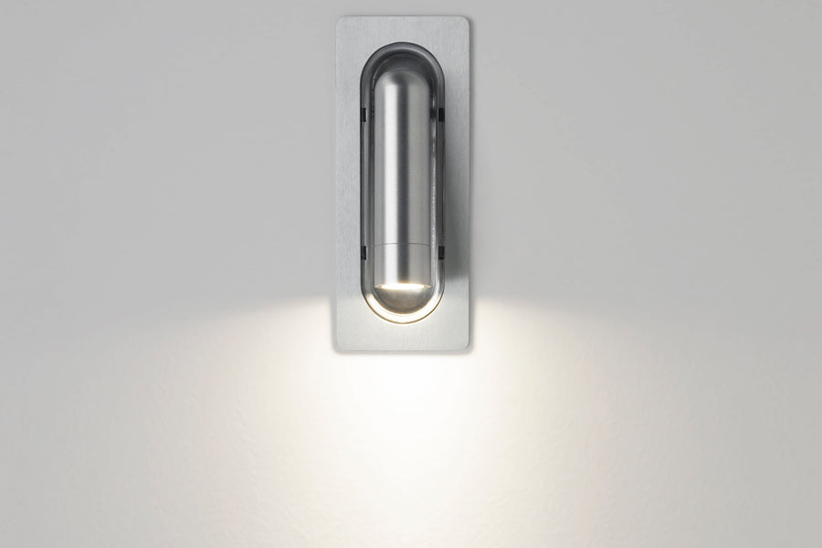 Ledtube RSC Reading Wall Lamp by Marset, showing ledtube rsc reading wall lamp in aluminum.