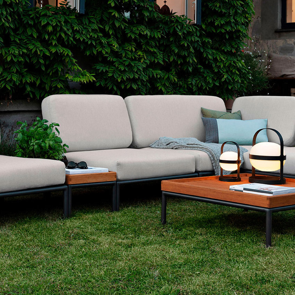 Level 2 End Table by Houe, showing level 2 end table with sofa in live shot.