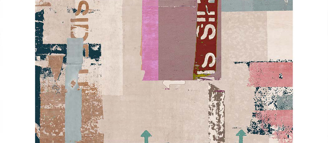 Levice LE200 Rug by Second Studio, showing closeup view of levice le200 rug by second studio in multicolors.