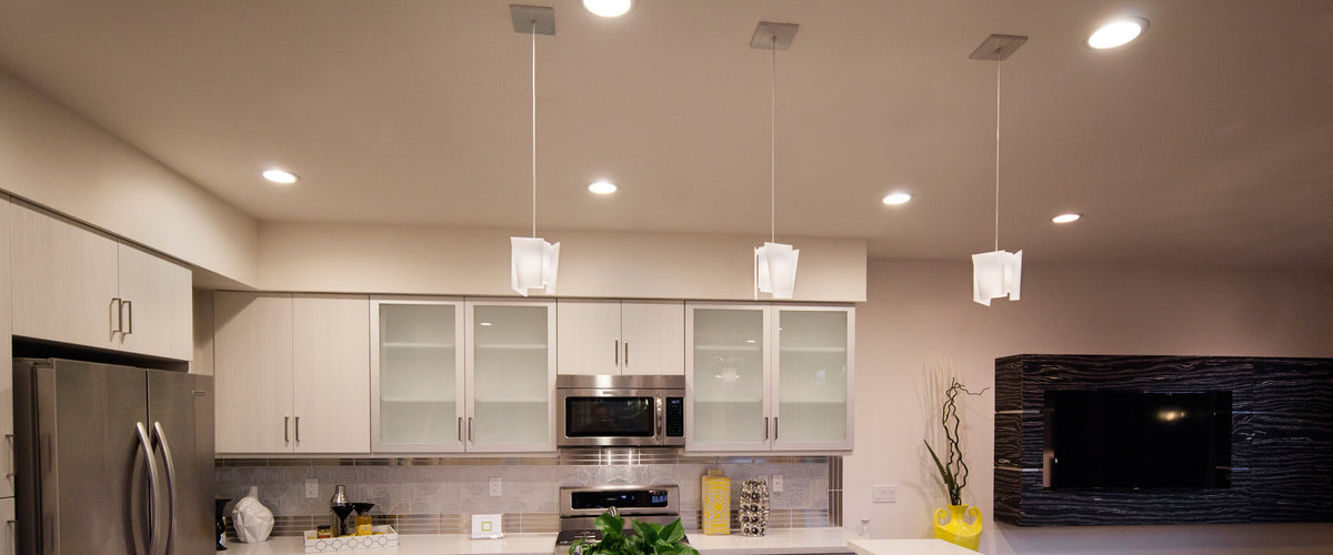 Levis LED Accent Pendant by Cerno, showing levis led accent pendants in live shot.