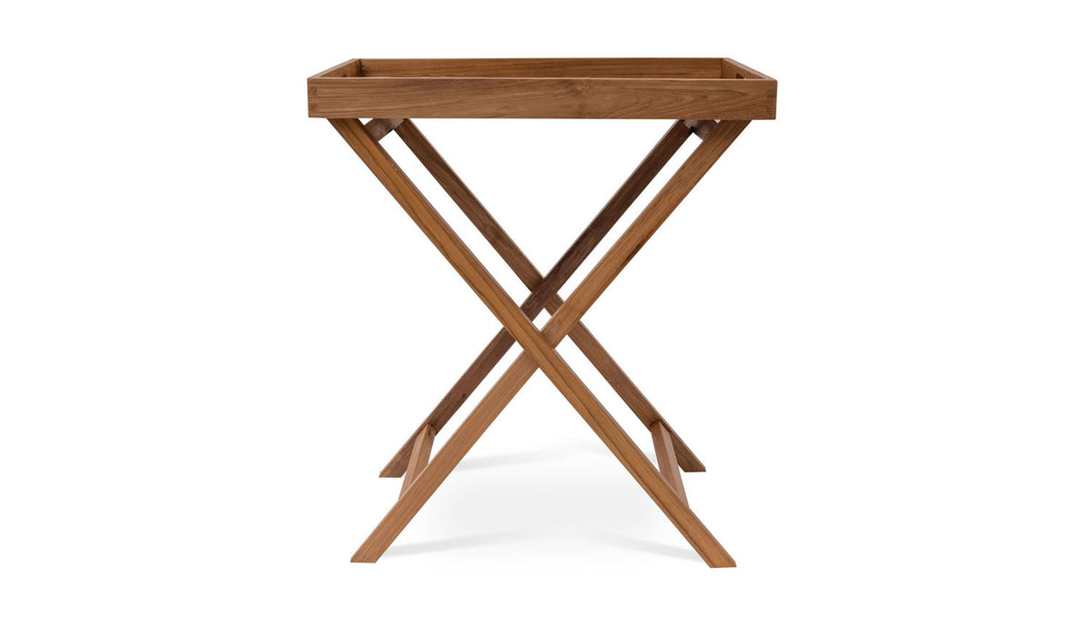 Lido Folding End Tray Table by SohoConcept, showing front view of lido folding end tray table.